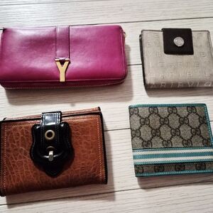 Luxury Wallet Bundle! YSL Zippy. The Gucci Is A Mens Wallet. Fendi And Bvlgari